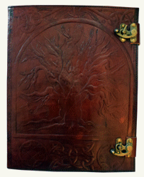 Tree of Life Embossed Leather Journal 10 x 13"